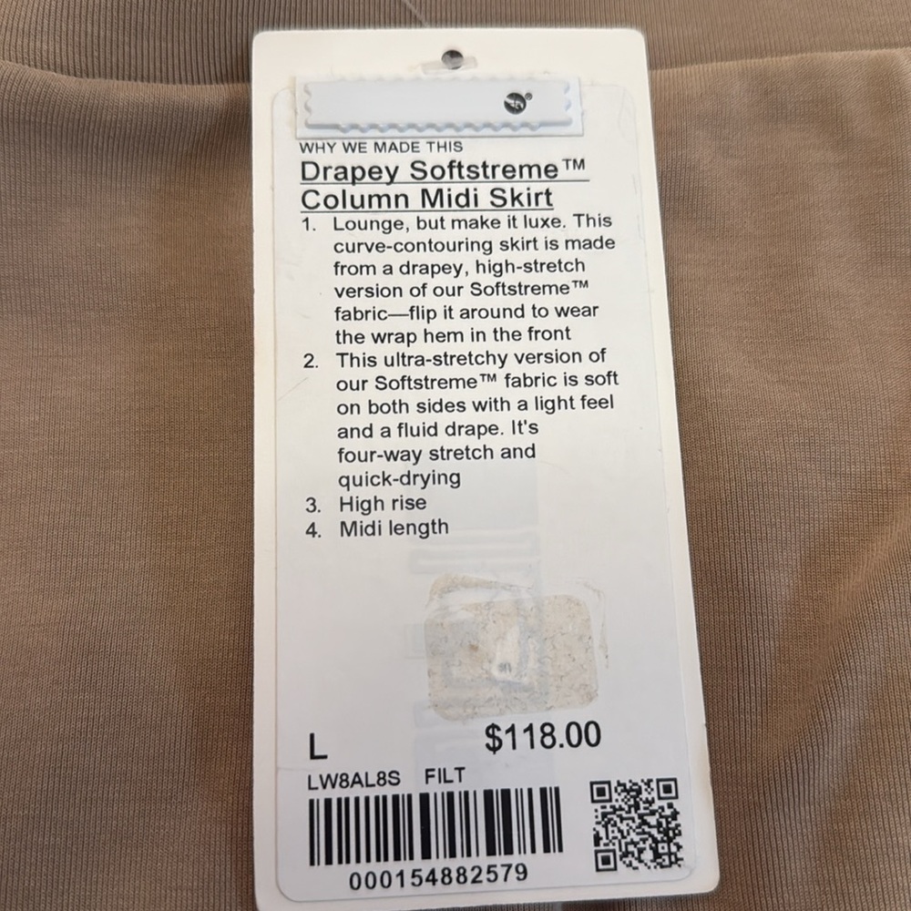 Lululemon Athletica Tan Softstreme Column Midi Skirt - Picture 4 of 4